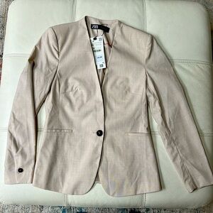 NWT Zara Tan Blazer US 4